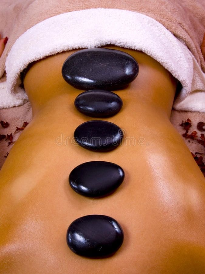 Hot stone massage therapy relaxation at Kedirose Beauty Kempton Park